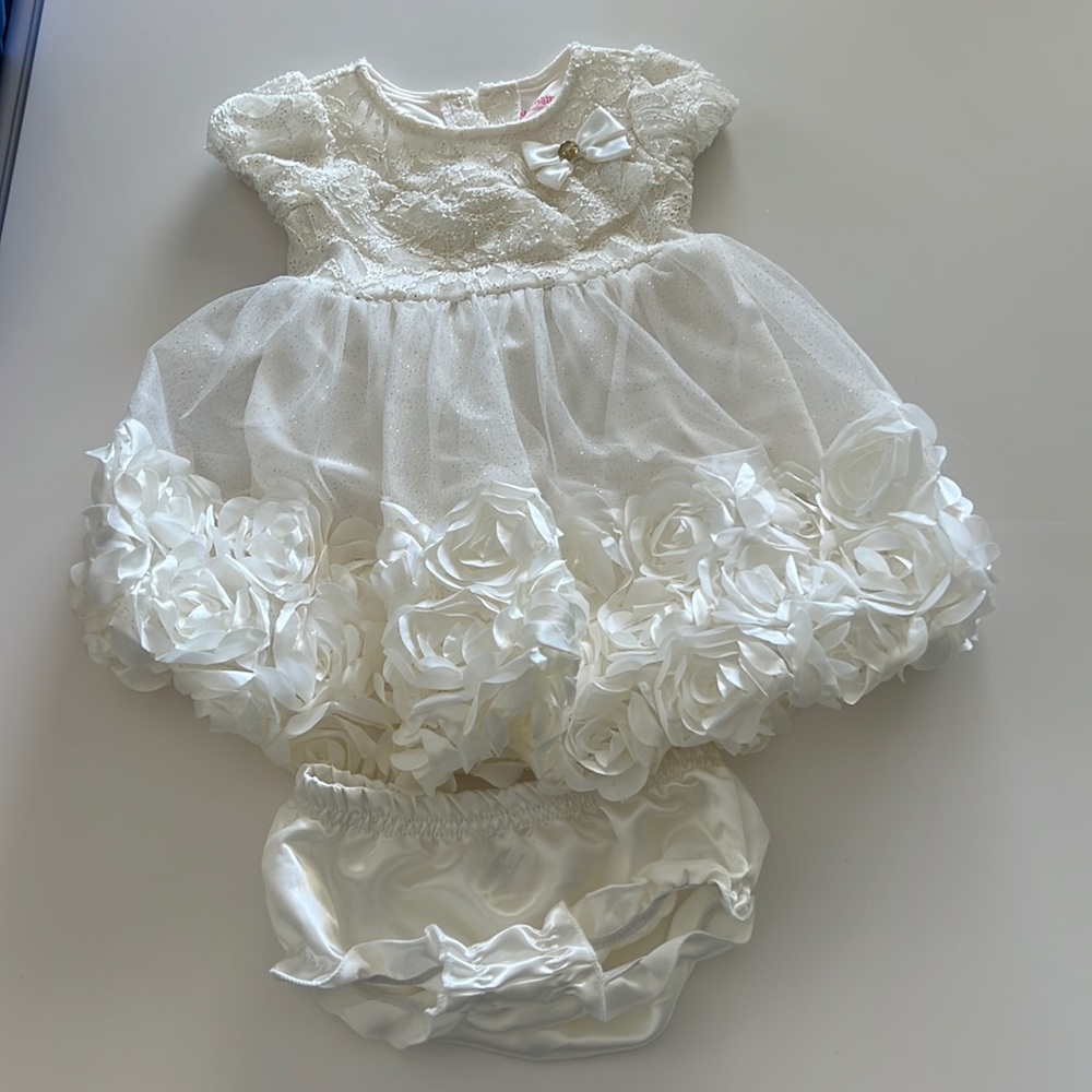 Cream White 18m baby dress from Cracker Barrel